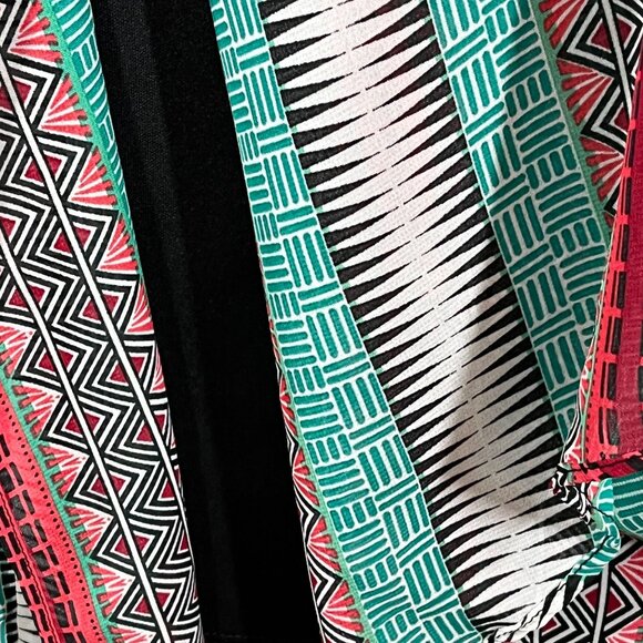 Signature by Robbie Bee Handkerchief Hem Maxi Dress 16W Boho Multicolor - Picture 9 of 12